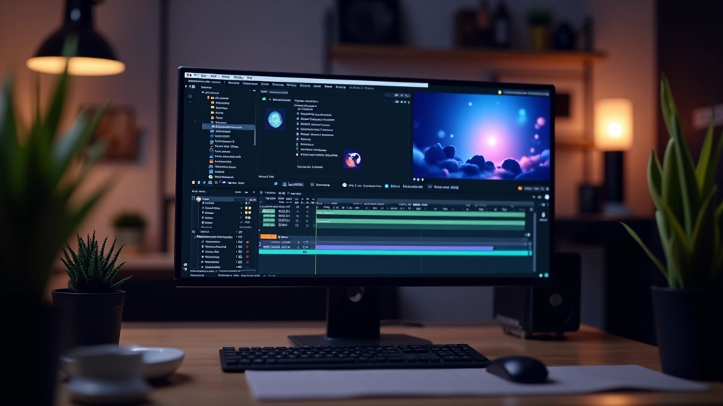 Écran d'ordinateur montrant l'interface d'After Effects avec les panneaux de travail visibles